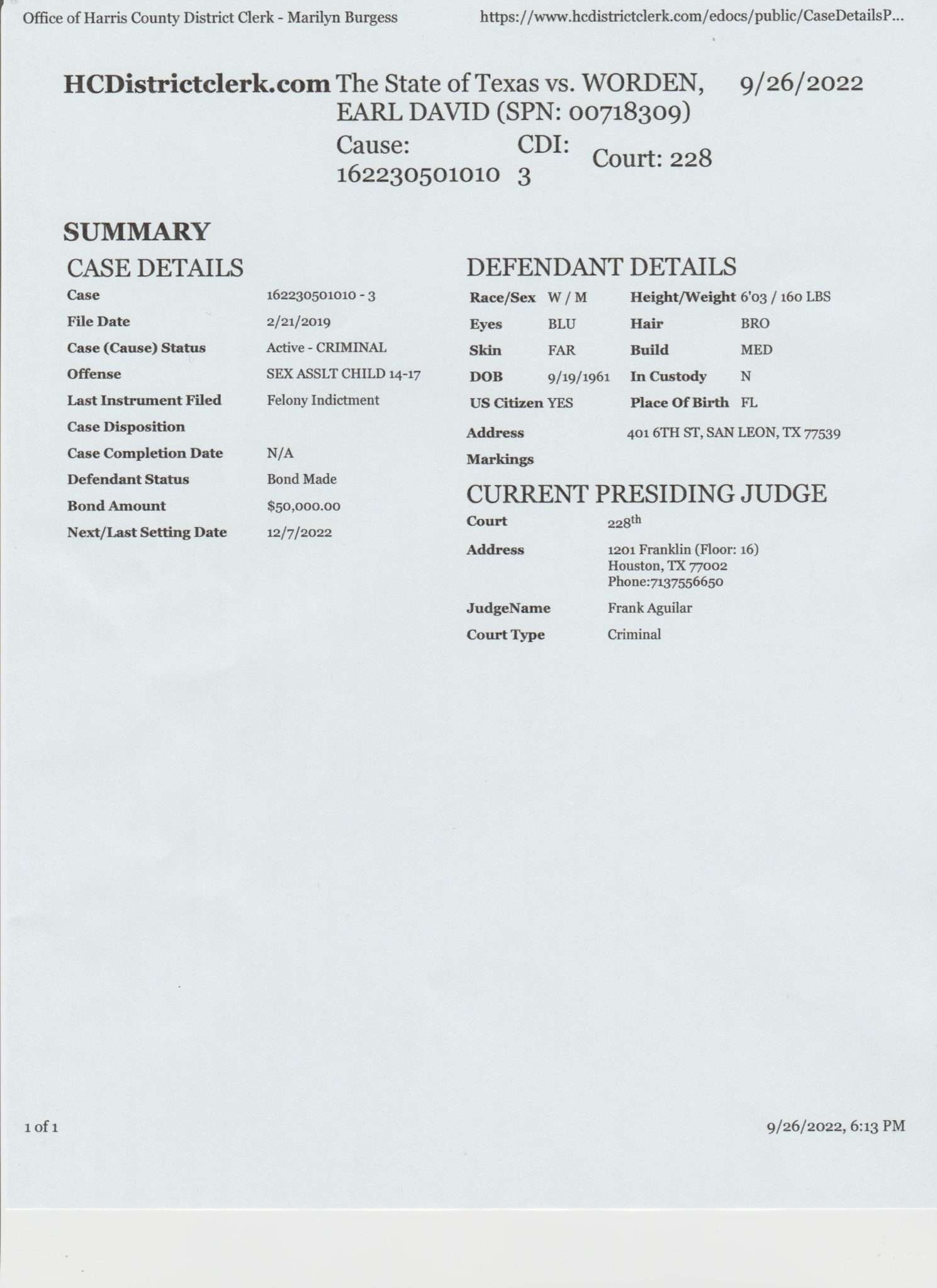 David Worden A convicted rapist and a 2 time felon.