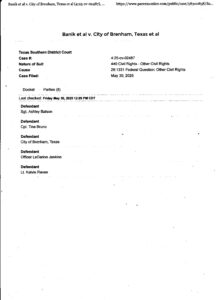 BRENHAM TEXAS CIVIL LAWSUIT