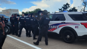lady lawn chair police